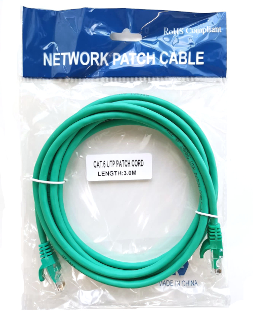 Cat 6 UTP Patch Cord WT-2331B Green 3m